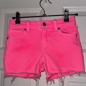 Cat & Jack Girls- Neon/Bright Pink Jean Shorts